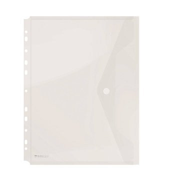 Teczka kopertowa na zatrzask Donau z europerforacją A4 transparentny