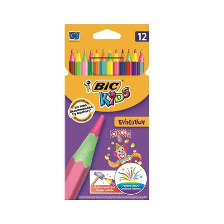 Kredki ołówkowe Bic Evolution Illusion 12 kolorów