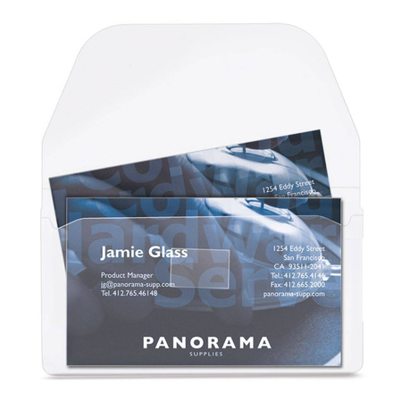 Kieszeń samoprzylepna 3L na wizytówki z klapką 105x60mm