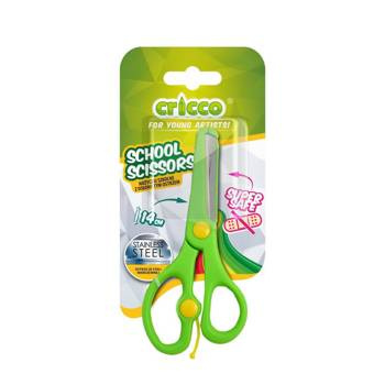 Nożyczki szkolne z osłonką 14cm Cricco