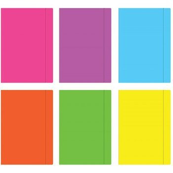Teczka wiązana Interdruk A4+ Fluo mix kolorów