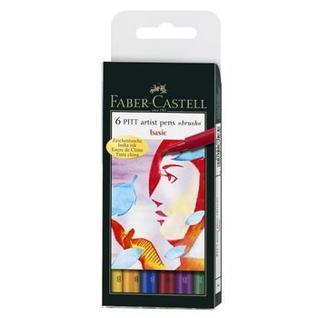 Zestaw pisaków Pitt Artist Pen Basic Faber Castell 6 kolorów