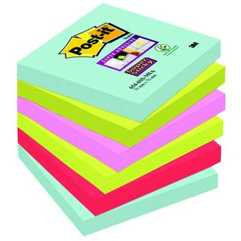 Karteczki samoprzylepne 76x76mm Post-it Super Sticky paleta miami