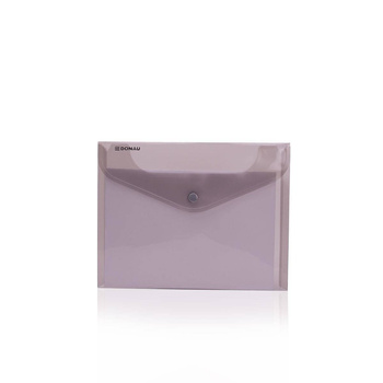 Teczka kopertowa na zatrzask Donau C5 plastikowa dymny