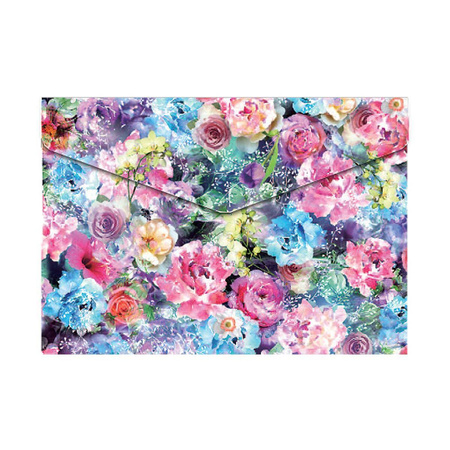 Teczka kopertowa na zatrzask Panta Plast Roses A4