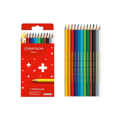 Kredki Caran d`Ache Swisscolor 12 kolorów