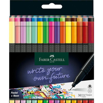 Cienkopisy Faber Castell Grip 30 kolorów