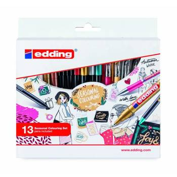 Zestaw artystyczny 13 elementów Edding pisaki markery długopisy