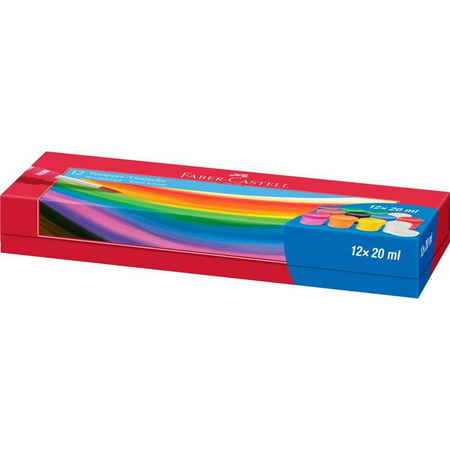 Farby plakatowe Faber Castell 12 kolorów 20ml
