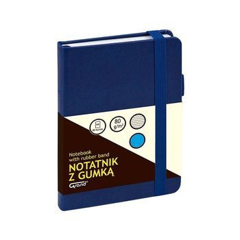 Notatnik A6 w linię 80k z gumką Grand granatowy