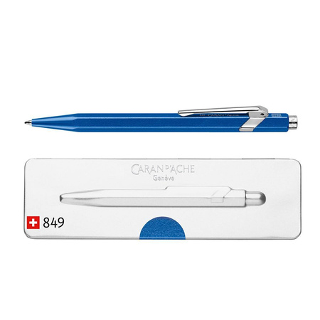 Długopis automatyczny Caran d`Ache 849 w pudełku niebieski