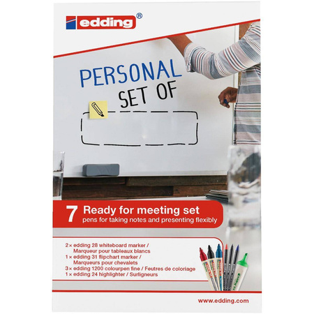 Personalny zestaw na spotkanie Edding 7 elementów