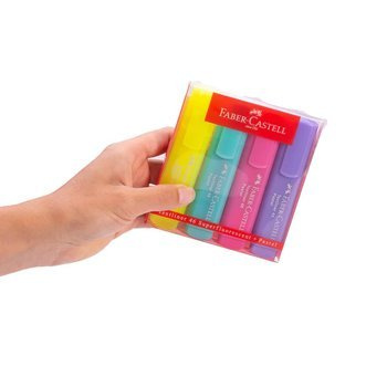 Zakreślacze pastelowe Faber Castell Textliner 1546 4 sztuki