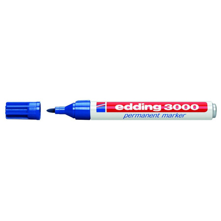 Marker permanentny Edding 3000 końcówka okrągła niebieski
