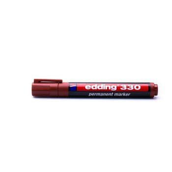 Marker permanentny Edding 330 końcówka ścięta brązowy