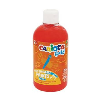 Farba do malowania palcami Carioca Baby 500ml czerwona