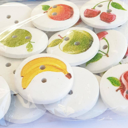 Ozdoby drewniane Fiorello GR-WD607 Guziki Owoce