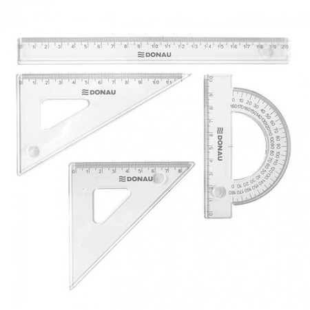 Zestaw geometryczny 4 elementy 20 cm transparentny Donau
