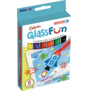 Kredki Amos do szkła GF6P 6 kolorów
