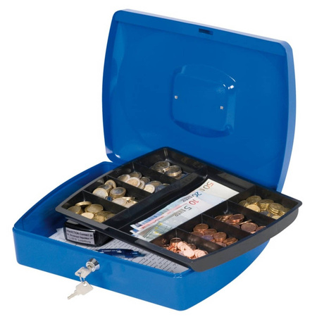 Kasetka na pieniądze duża Q-Connect niebieski