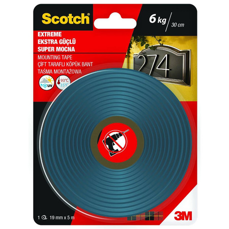 Taśma montażowa Scotch super mocna 19mm x 5m czarna