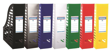 Pojemnik na dokumenty A4 plastikowy 85mm ażurowy składany Donau czarny