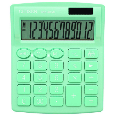 Kalkulator biurowy Citizen SDC-812 zielony