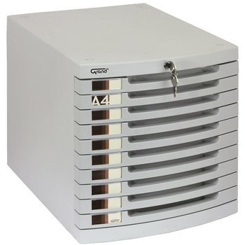 Szafka plastikowa na dokumenty Grand 10 szuflad na zamek GR-SP10