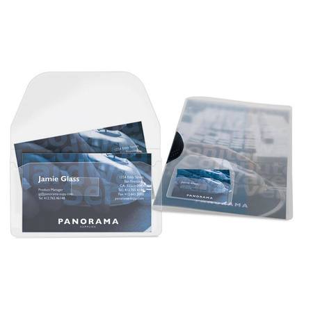 Kieszeń samoprzylepna 3L na wizytówki z klapką 105x60mm