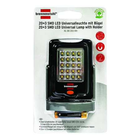 Lampka uniwersalna Brennenstuhl 20+3 LED SMD z pałąkiem