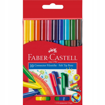 Flamastry Faber Castell Connector 10 kolorów