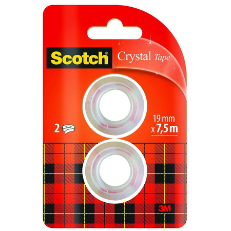 Taśma klejąca biurowa Scotch Crystal 19mm x 7.5m