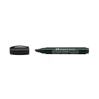 Marker permanentny Faber Castell 54 końcówka ścięta czarny