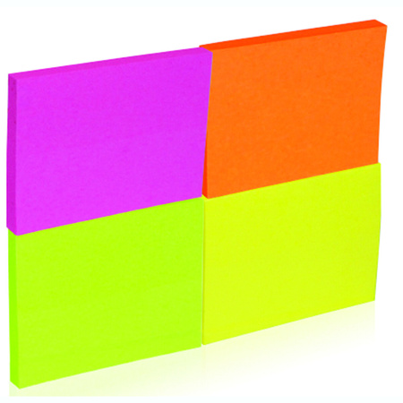 Karteczki samoprzylepne 51x38mm Donau neon mix kolorów