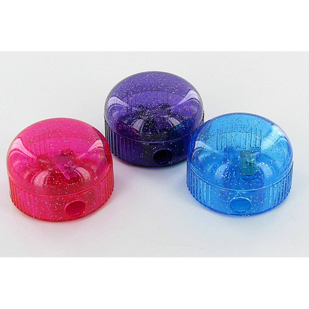 Temperówka z pojemnikiem Kum brokatowa