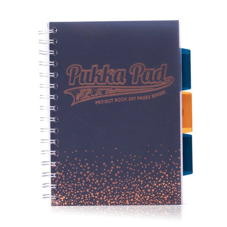 Kołozeszyt A4 w kratkę 200 stron Pukka Pad Project Book Blush Navy