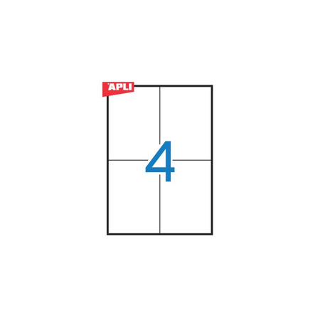 Etykiety samoprzylepne Apli poliestrowe białe 105x148mm