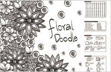 Mata na biurko dla dzieci Floral