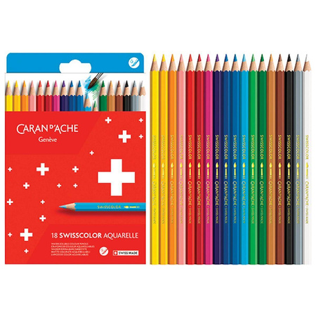 Kredki akwarelowe Caran d`Ache Swisscolor 18 kolorów