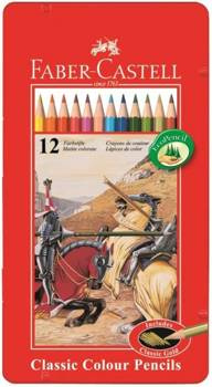 Kredki ołówkowe Faber Castell 12 kolorów metalowe pudelko