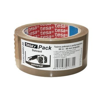 Taśma pakowa Tesapack Standard Solvent 66m x 48mm brązowy