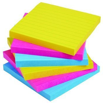 Karteczki samoprzylepne w linie 101x101mm Post-it 3M Super Sticky 6x90 kartek