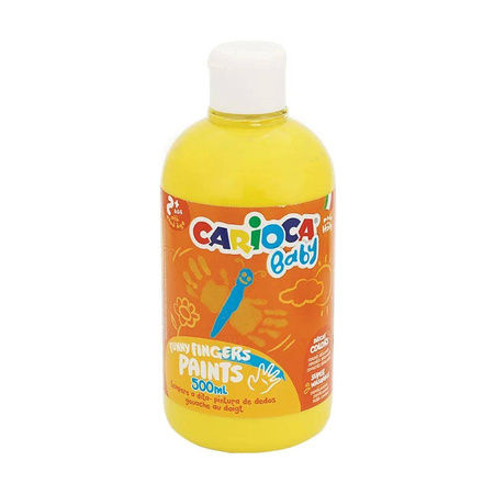 Farba do malowania palcami Carioca Baby 500ml żółta