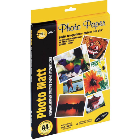 Papier fotograficzny A4 matowy 140g Yellow One