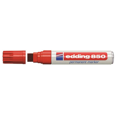 Marker permanentny Edding 850 końcówka ścięta 5-16mm czerwony