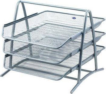 Szuflady na dokumenty A4 metalowe Grand GR-069 Vip 3 szt srebrny