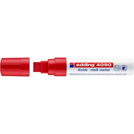 Marker kredowy Edding 4090 końcówka ścięta 4-15mm czerwony