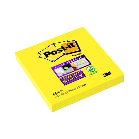 Karteczki samoprzylepne 76x76mm Post-it Super Sticky 654-S