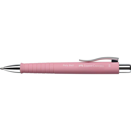 Długopis automatyczny Faber Castell Poly Ball XB różowy jasny