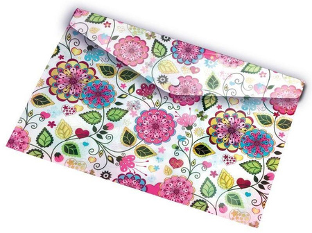Teczka kopertowa na zatrzask Panta Plast Flowers A4